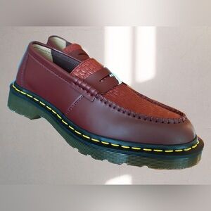 Dr. Martens Stussy Penton Loafer Cherry Red Crocodile